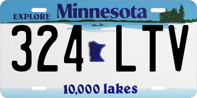 MN license plate 324LTV
