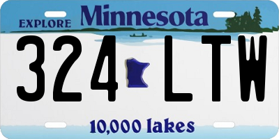 MN license plate 324LTW
