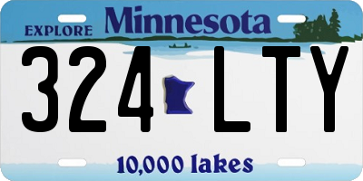 MN license plate 324LTY