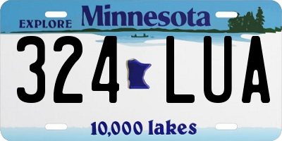 MN license plate 324LUA