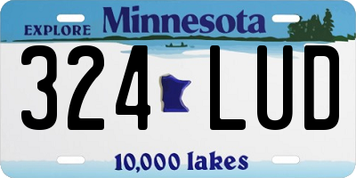 MN license plate 324LUD