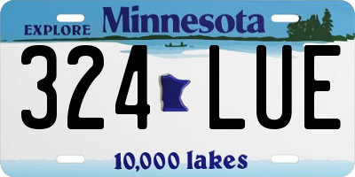 MN license plate 324LUE