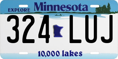 MN license plate 324LUJ