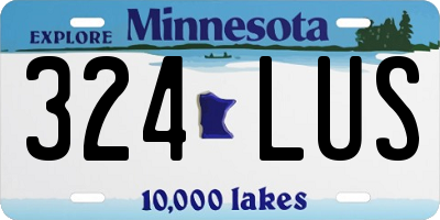 MN license plate 324LUS