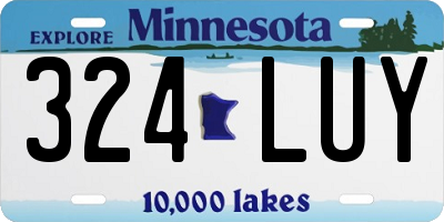 MN license plate 324LUY