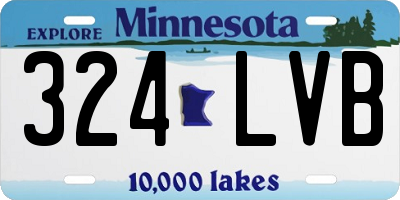 MN license plate 324LVB