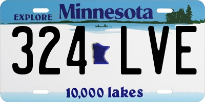 MN license plate 324LVE
