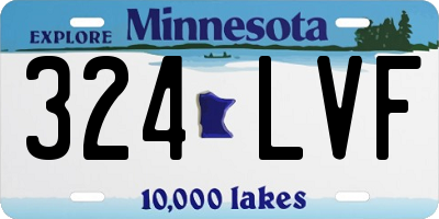 MN license plate 324LVF