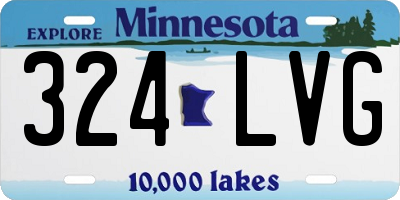 MN license plate 324LVG