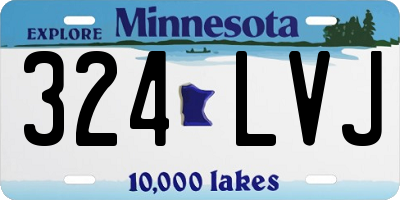 MN license plate 324LVJ