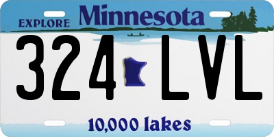 MN license plate 324LVL