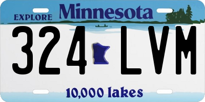 MN license plate 324LVM