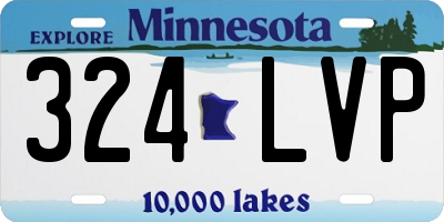 MN license plate 324LVP