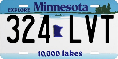 MN license plate 324LVT