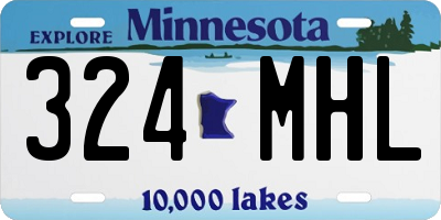 MN license plate 324MHL