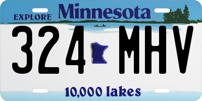 MN license plate 324MHV
