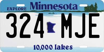 MN license plate 324MJE