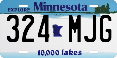 MN license plate 324MJG