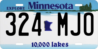 MN license plate 324MJO
