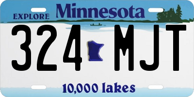 MN license plate 324MJT