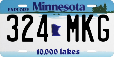 MN license plate 324MKG