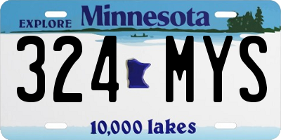 MN license plate 324MYS