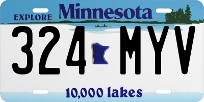 MN license plate 324MYV
