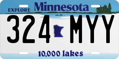MN license plate 324MYY
