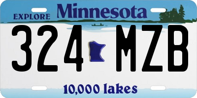 MN license plate 324MZB