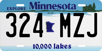 MN license plate 324MZJ