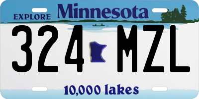 MN license plate 324MZL