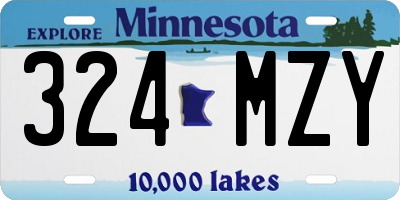 MN license plate 324MZY