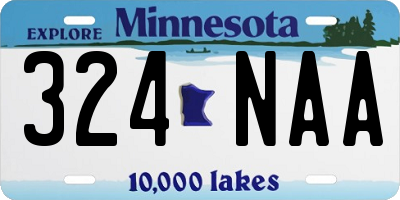 MN license plate 324NAA
