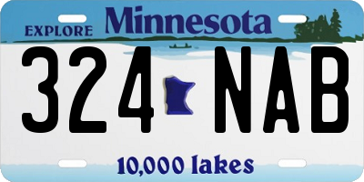 MN license plate 324NAB