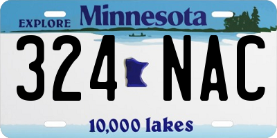 MN license plate 324NAC