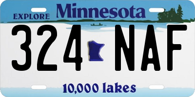 MN license plate 324NAF