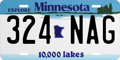 MN license plate 324NAG