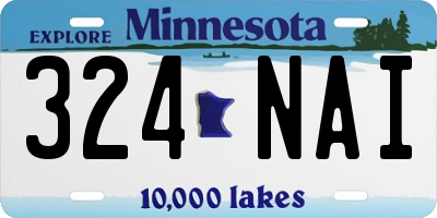 MN license plate 324NAI