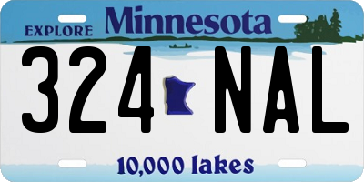 MN license plate 324NAL