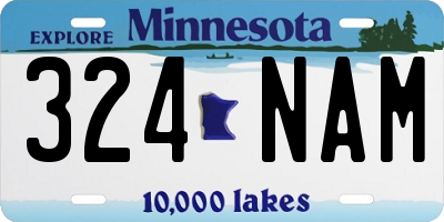 MN license plate 324NAM