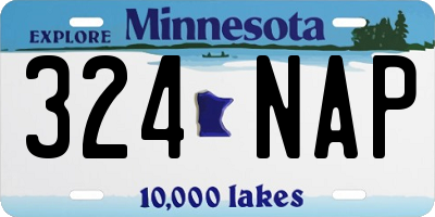 MN license plate 324NAP
