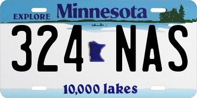 MN license plate 324NAS