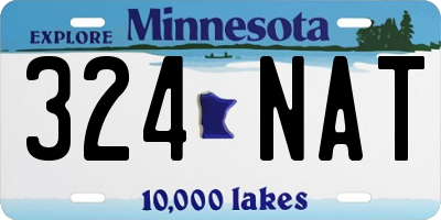MN license plate 324NAT