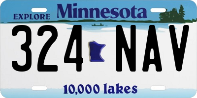 MN license plate 324NAV