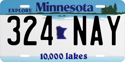 MN license plate 324NAY