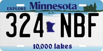 MN license plate 324NBF