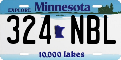 MN license plate 324NBL