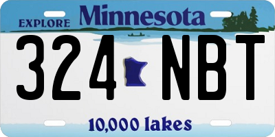 MN license plate 324NBT