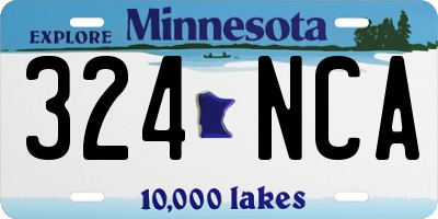 MN license plate 324NCA