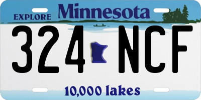 MN license plate 324NCF